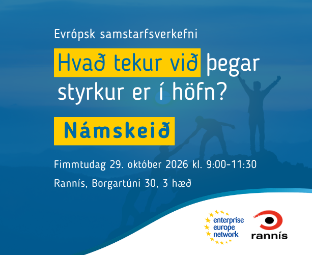 Námskeið fyrir þátttakendur í rannsókna- og nýsköpunarverkefnum
